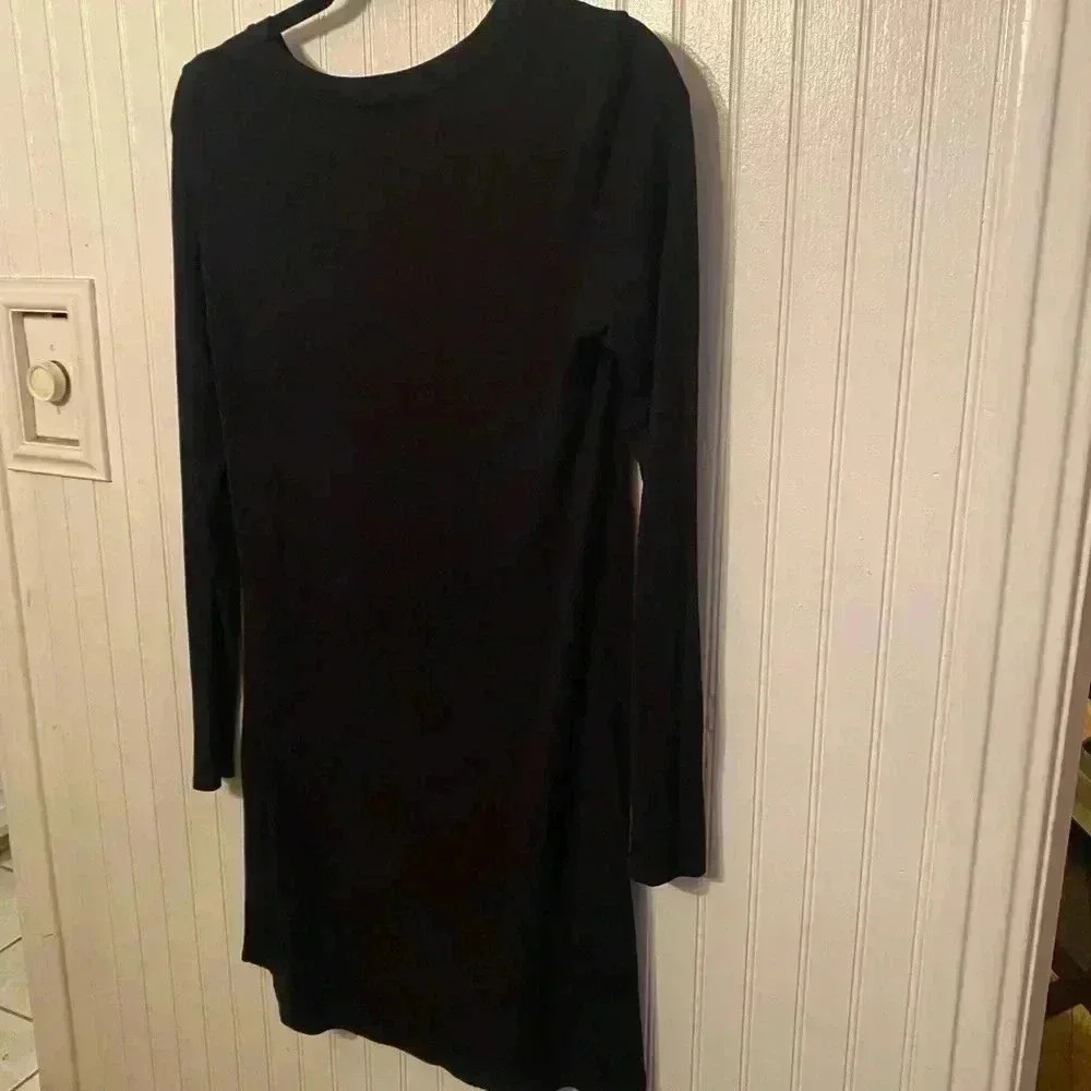 Eileen fisher casual black long sleeve dress - Picture 5 of 5